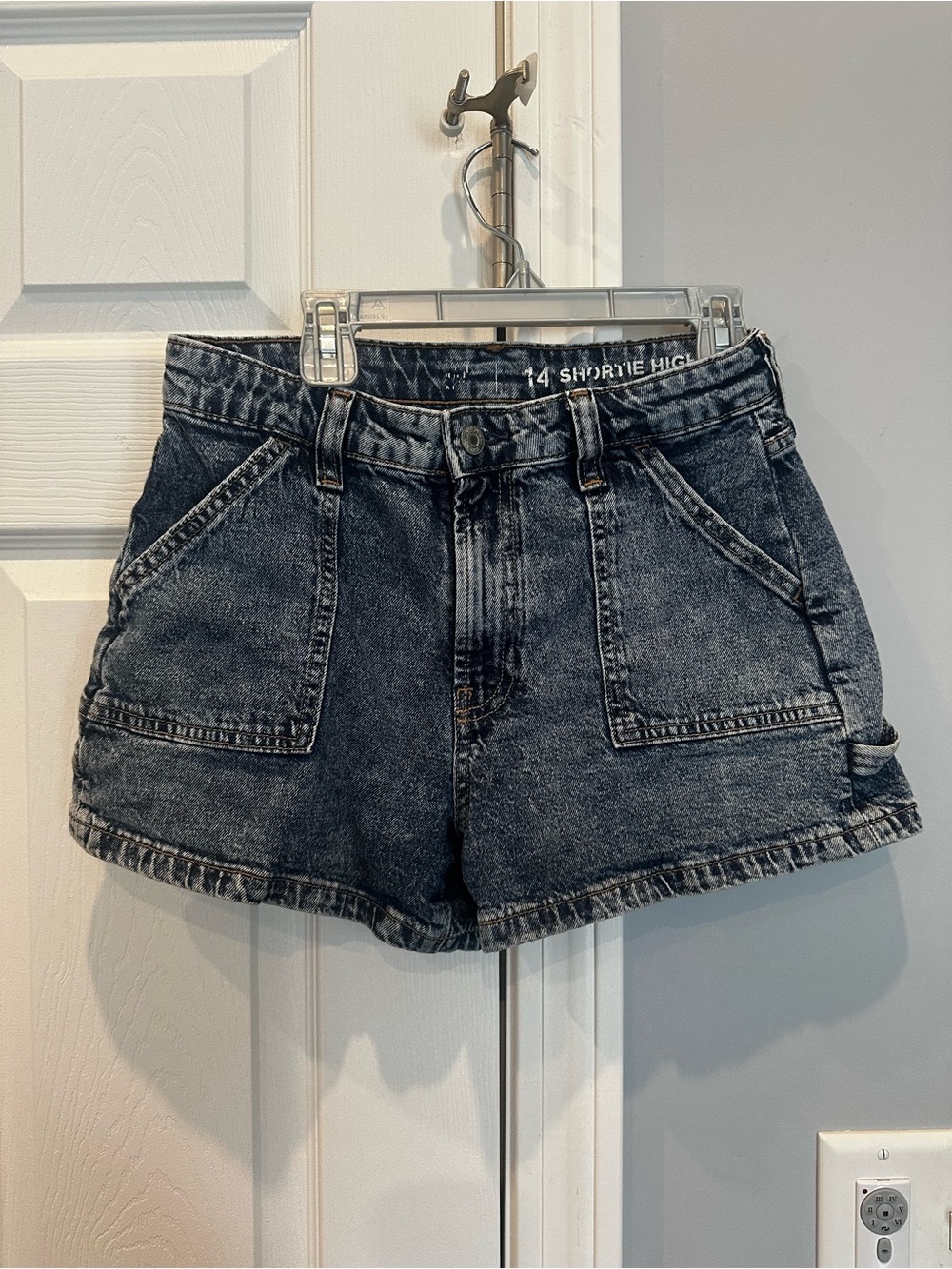 High-Rise Dark Washed  Denim Shorts